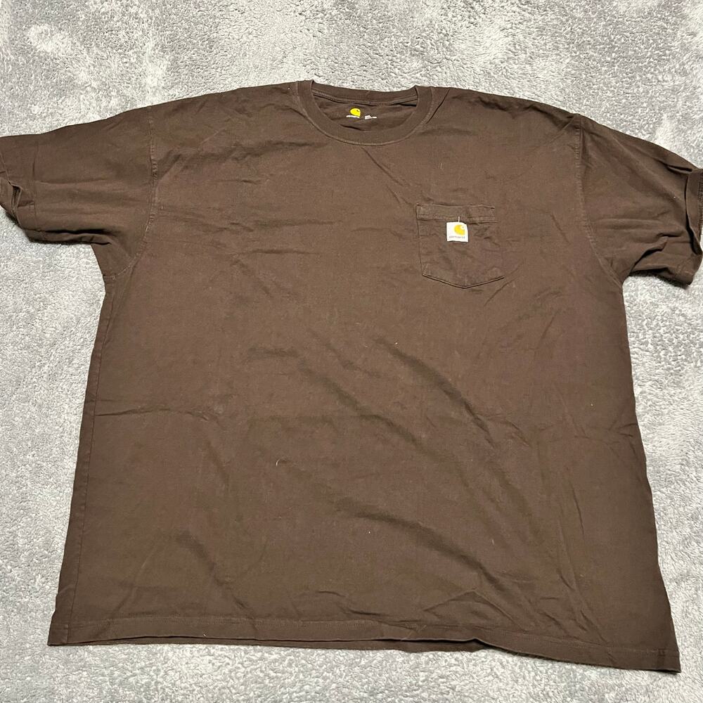 Carhartt Shirt Mens 3XL Brown Pocket Tee Short Sleeve
